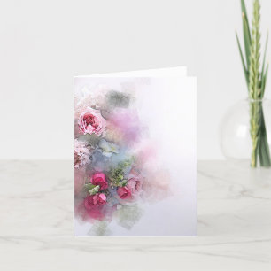Benutzerdefinierte Aquarellkunst Rosen Blumen Vorl Einladung
