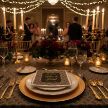 Benutzerdefinierte Art Deco bestickte Hochzeitsser