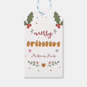 Benutzerdefinierte ASL Frohe Weihnachten Lebkuchen Geschenkanhänger
