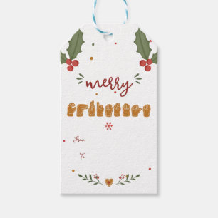 Benutzerdefinierte ASL Frohe Weihnachten Lebkuchen Geschenkanhänger