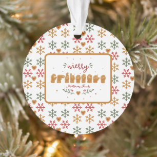 Benutzerdefinierte ASL Frohe Weihnachten Lebkuchen Ornament