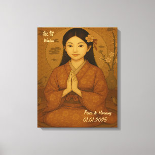 Benutzerdefinierte ästhetische Zen-Meditations-Gal Leinwanddruck