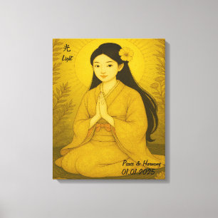 Benutzerdefinierte ästhetische Zen-Meditations-Gal Leinwanddruck
