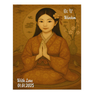 Benutzerdefinierte ästhetische Zen-Meditations-Min Fotodruck