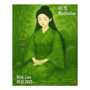 Benutzerdefinierte ästhetische Zen-Meditations-Min Fotodruck
