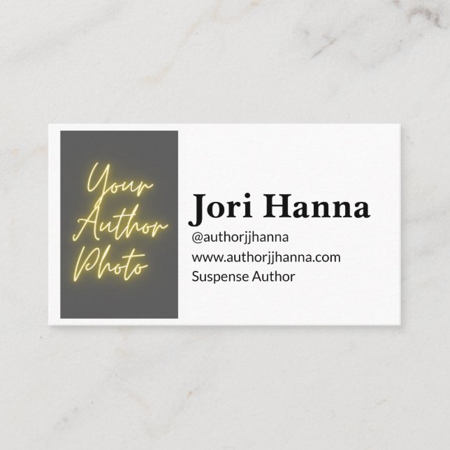 Benutzerdefinierte Author-Visitenkarte Visitenkarte (Vorderseite)