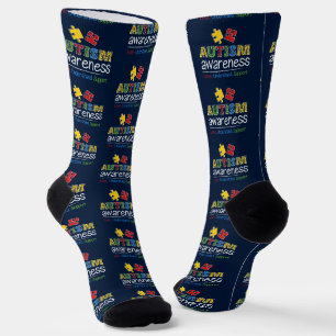 Benutzerdefinierte Autismus-Bewusstseinsliebe vers Socken