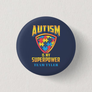 Benutzerdefinierte Autismus ist mein Superpower Pu Button