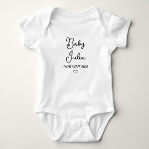 Benutzerdefinierte Baby-Ankündigung Name Baby Strampler