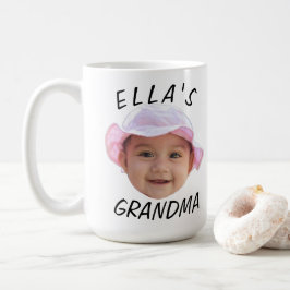 Benutzerdefinierte Baby-Gesicht Foto Text Oma Kaffeetasse