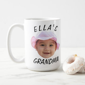 Benutzerdefinierte Baby-Gesicht Foto Text Oma Kaffeetasse