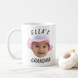 Benutzerdefinierte Baby-Gesicht Foto Text Oma Kaffeetasse