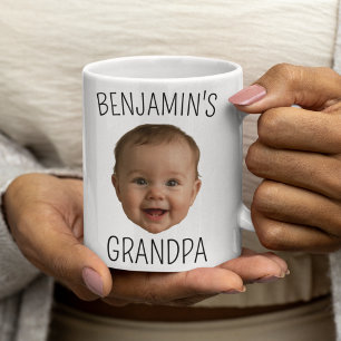 Benutzerdefinierte Baby-Gesicht-Oma-Opa-Babybilder Kaffeetasse