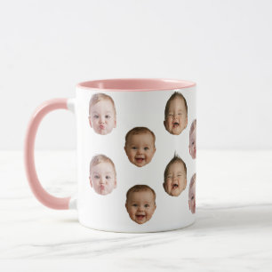 Benutzerdefinierte Baby-Gesicht-Tasse Baby 3 Fotos Tasse