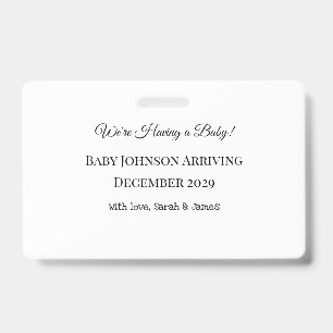 Benutzerdefinierte Baby-Revecard Ausweis