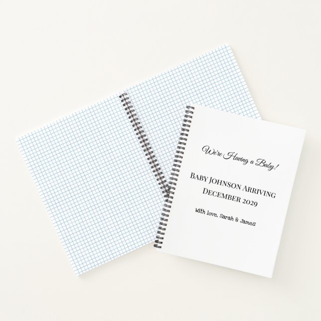 Benutzerdefinierte Baby-Revecard Notizbuch (Innenseite)