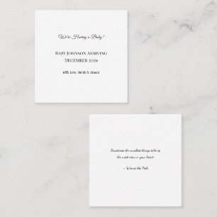 Benutzerdefinierte Baby-Revecard Quadratische Visitenkarte