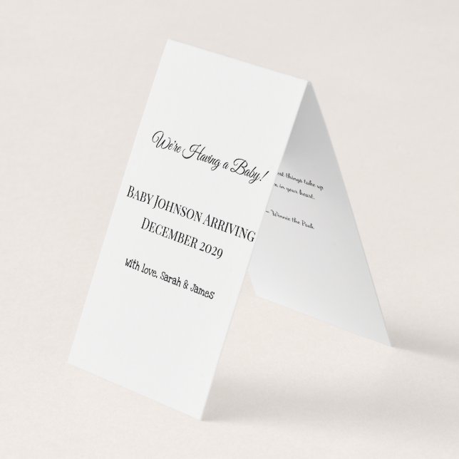 Benutzerdefinierte Baby-Revecard Visitenkarten (Vorderseite)