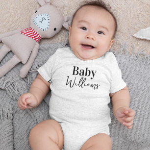 Benutzerdefinierte Babyname einzigartige Typografi Baby Strampler