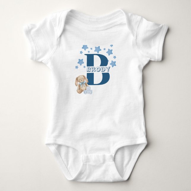 benutzerdefinierte Babynamen-Bodys, personalisiert Baby Strampler (Vorderseite)