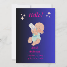 Benutzerdefinierte Babyparty-Einladung für Neugebo