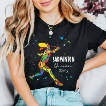 Benutzerdefinierte Badminton-Königin Vibrant Abstr