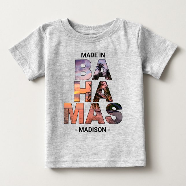 Benutzerdefinierte BAHAMAS-Shirt Baby T-shirt (Vorderseite)