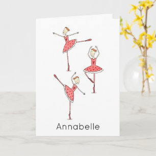 Benutzerdefinierte Ballerina-Geburtstags Karte