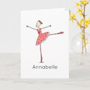 Benutzerdefinierte Ballerina-Geburtstags Karte