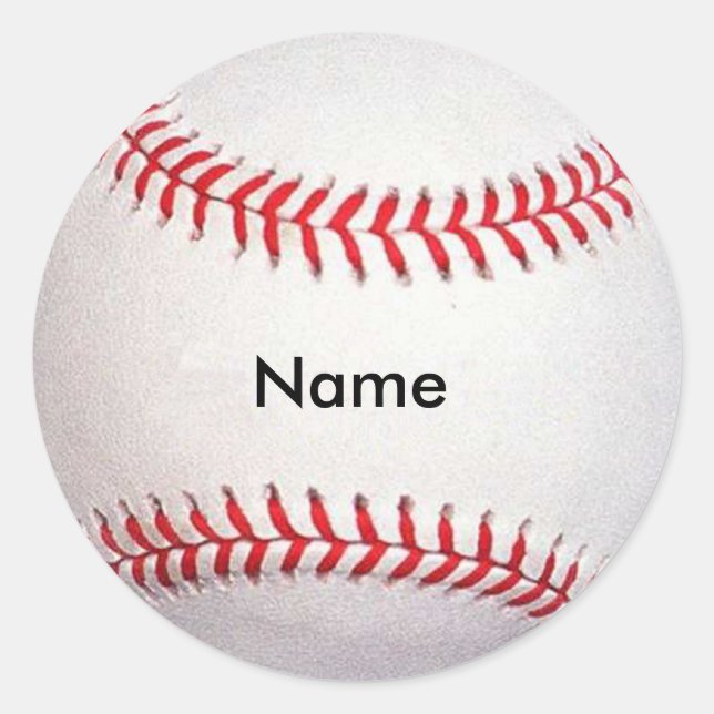 Benutzerdefinierte Baseball-Aufkleber Runder Aufkleber (Vorderseite)