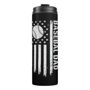 Benutzerdefinierte Baseball Dad Mit Namen Wasserfl Thermosbecher