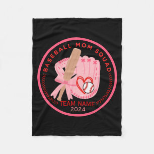 Benutzerdefinierte Baseball-Mom-Squad Personalisie Fleecedecke