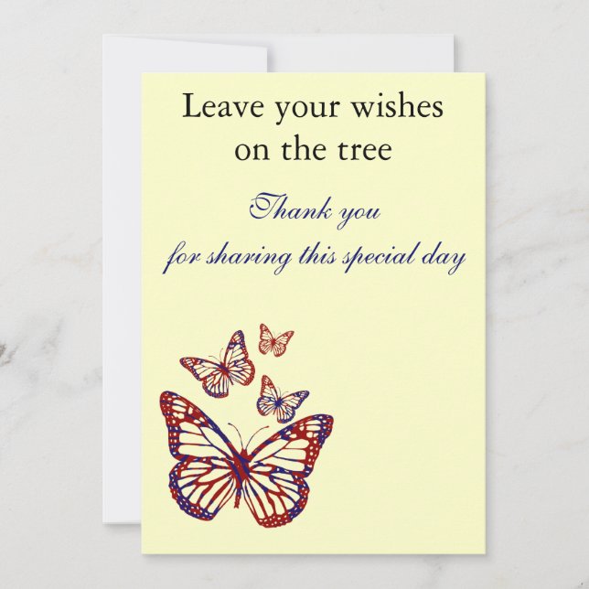 benutzerdefinierte Baumkarten Dankeskarte (Vorderseite)