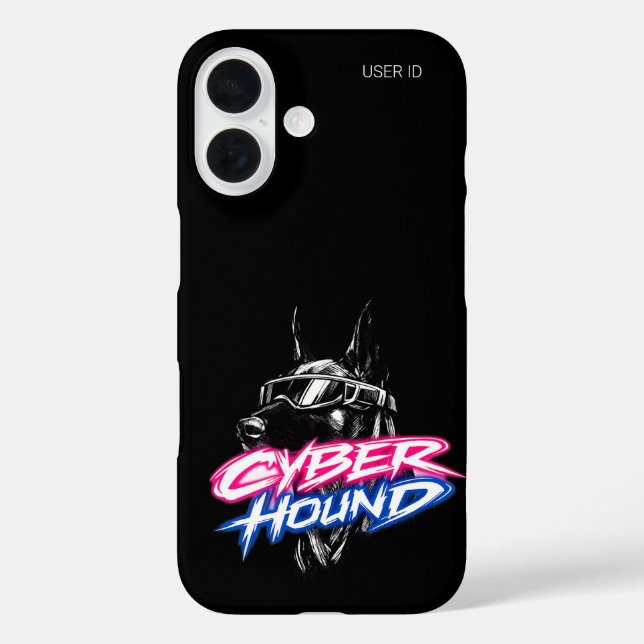 Benutzerdefinierte Benutzer-ID Cyber Hound Doberma Case-Mate iPhone Hülle (Rückseite)