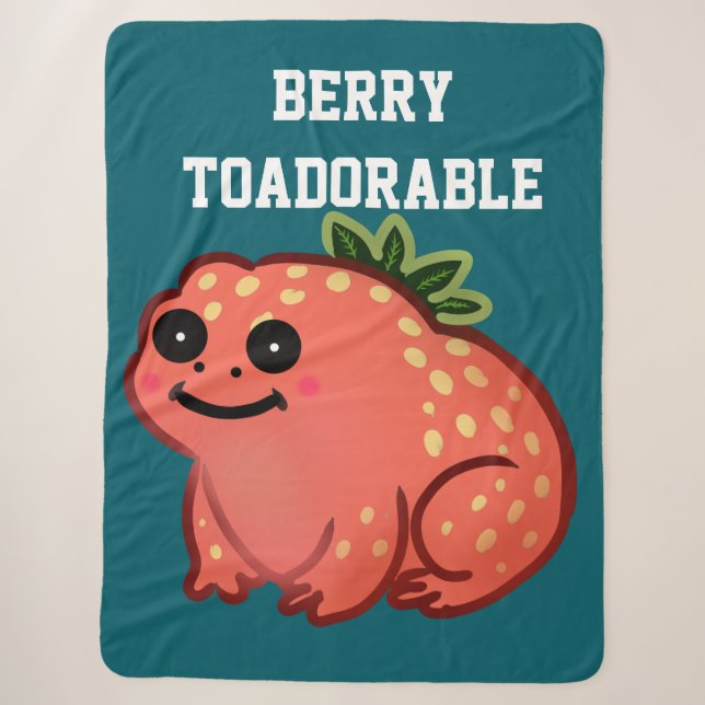 Benutzerdefinierte Berry Toadorable Erdbeere-Frosc Sherpadecke (Vorderseite)