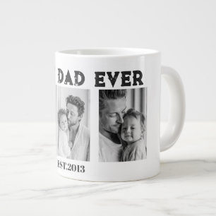 Benutzerdefinierte Best Dad Ever Foto-Collage EST Jumbo-Tasse