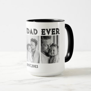 Benutzerdefinierte Best Dad Ever Foto-Collage EST Tasse