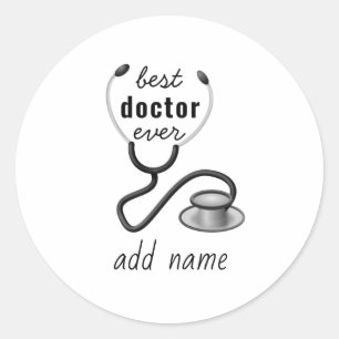 Benutzerdefinierte Beste Ärztin/Bester Arzt Aller Runder Aufkleber