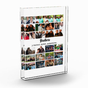 Benutzerdefinierte Beste Freunde für immer Brüder Fotoblock