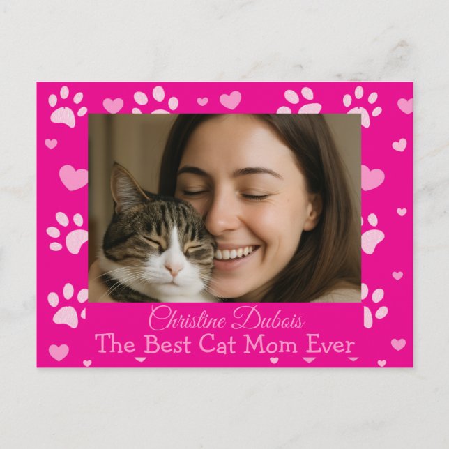 Benutzerdefinierte beste Katzenmutter-Foto-Postkar Postkarte (Vorderseite)