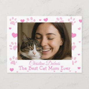 Benutzerdefinierte beste Katzenmutter-Foto-Postkar Postkarte