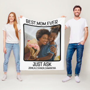 Benutzerdefinierte beste Mama je nur Foto Gefragt Fleecedecke