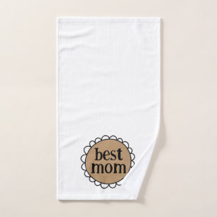 Benutzerdefinierte BESTE MAMA mit gewelltem Rand Handtuch