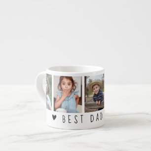 Benutzerdefinierte Beste Papa Aller Zeiten 5 Foto- Espressotasse