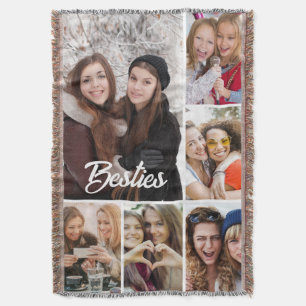 Benutzerdefinierte "Besties" Fotocollage Decke