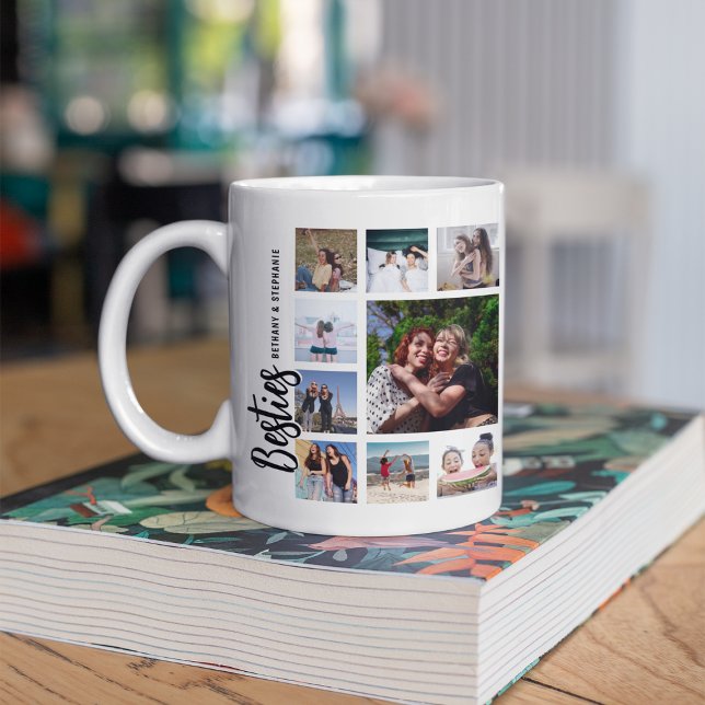 Benutzerdefinierte Besties-Fotocollage Kaffeetasse (Von Creator hochgeladen)