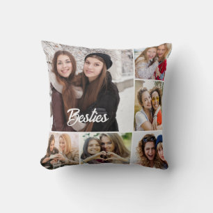 Benutzerdefinierte "Besties" Fotocollage Kissen