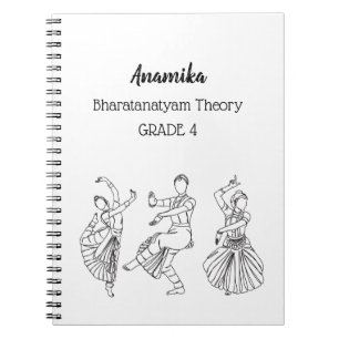 Benutzerdefinierte Bharatanatyam-Tanztheorie Spira Notizblock