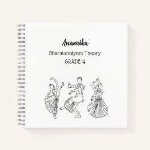 Benutzerdefinierte Bharatanatyam-Tanztheorie Spira Notizbuch