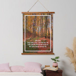 Benutzerdefinierte Bibelverse Zitate und personali Wandteppich Mit Holzrahmen